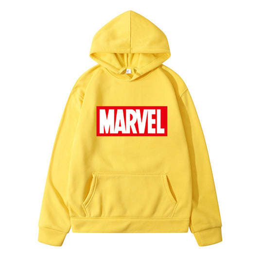 A printed men's and women's sweater autumn and winter fashion new men's hooded pullover sweater