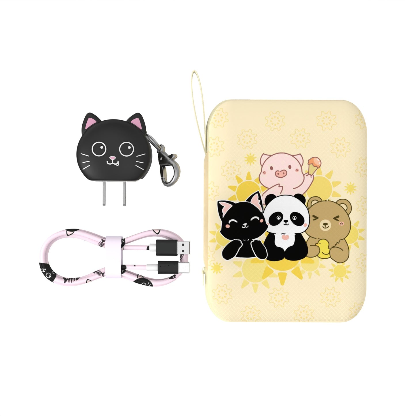 A charging data cable cute set