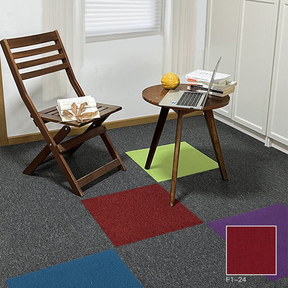 A Office  Building Meeting Room Fire Resistant Dirt Resistant Flame Retardant Environmental Protection Grey Striped Square Splicing B1 Fire Carpet