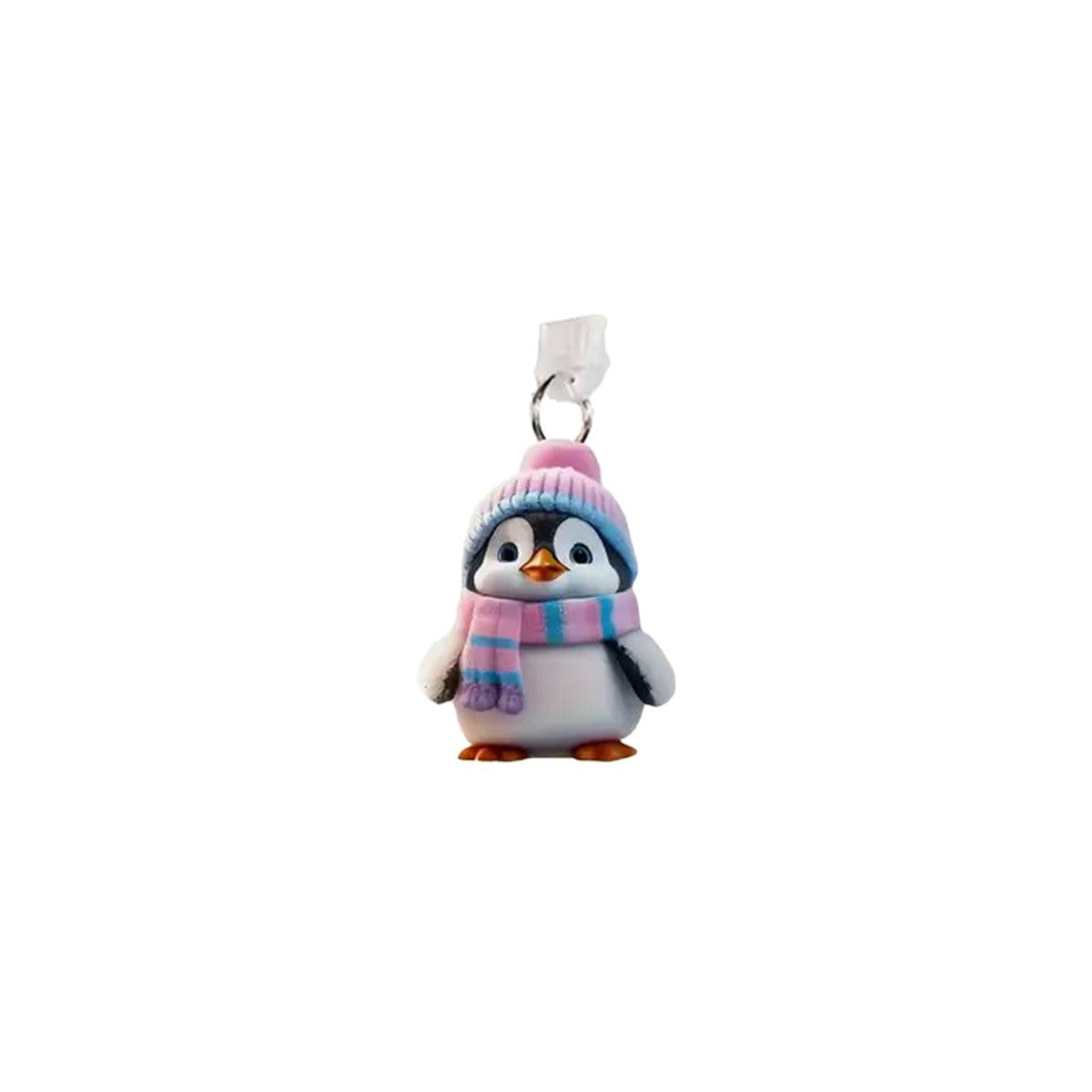 A cute scarf penguin flat acrylic mobile phone dust plug suitable for iPhone charging port and Type-c