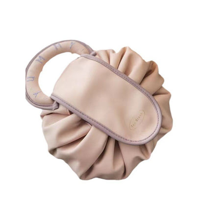 A new lazy drawstring cosmetic bag women's portable waterproof PU travel toilet bag portable storage bag box box