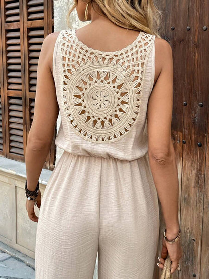 A summer women's solid color two-piece set V-neck sleeveless vest top, trousers casual suit