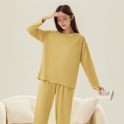 A men's and women's same pajama set