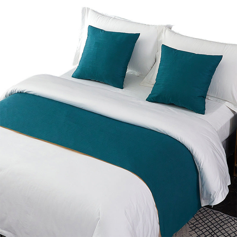 A hotel bedside towel decoration
