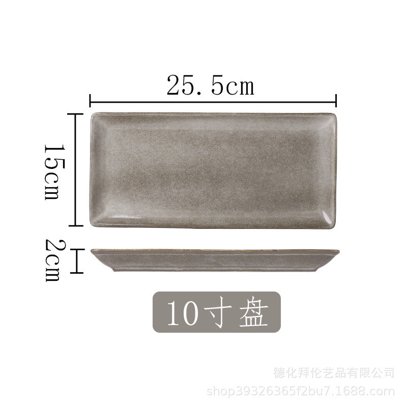 A Japanese kiln ceramic tableware creative hotel steak plate