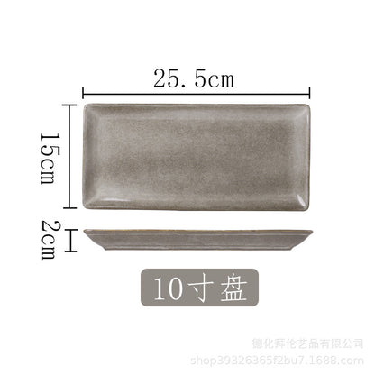 A Japanese kiln ceramic tableware creative hotel steak plate