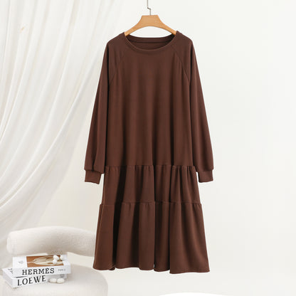 A long-sleeved dress