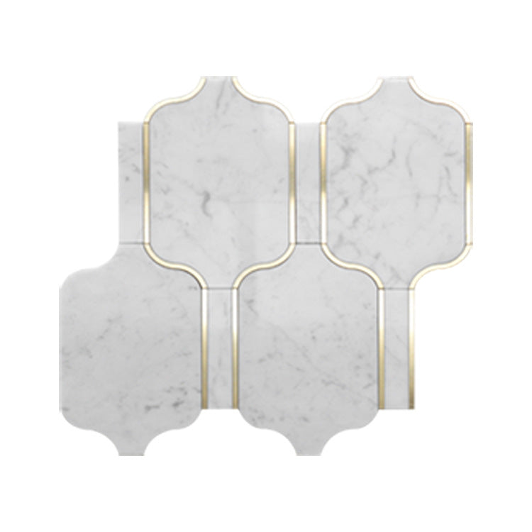 A natural marble shower room wall tiles