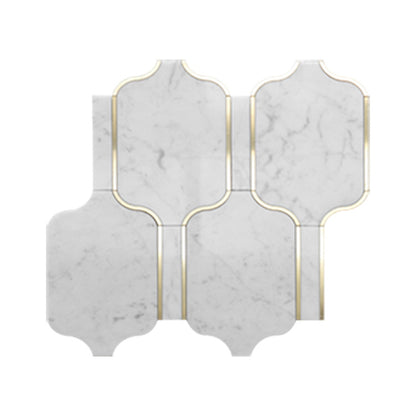 A natural marble shower room wall tiles