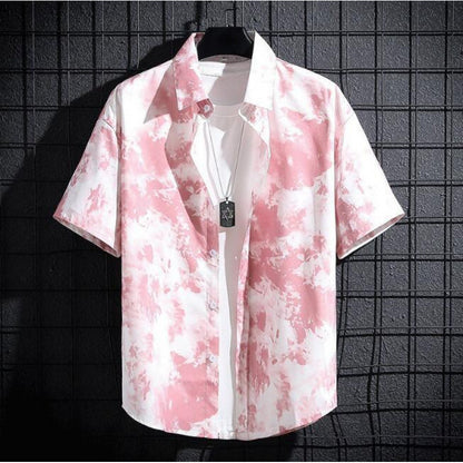 A short-sleeved printed shirt