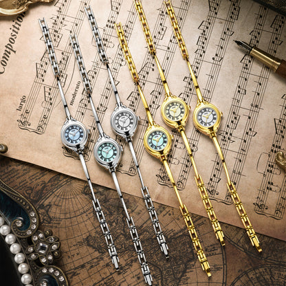 A bracelet watch small retro bracelet women's watch gold high value fine belt quartz watch