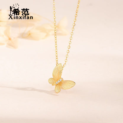 A S925 Sterling Silver Butterfly Necklace