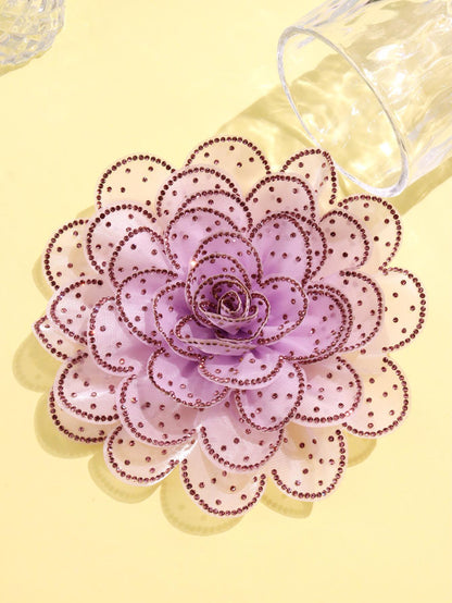 A new 14cm flower rhinestone patch creative clothing brooch decorative flower set with diamond flower clothing accessories - Mixbatch