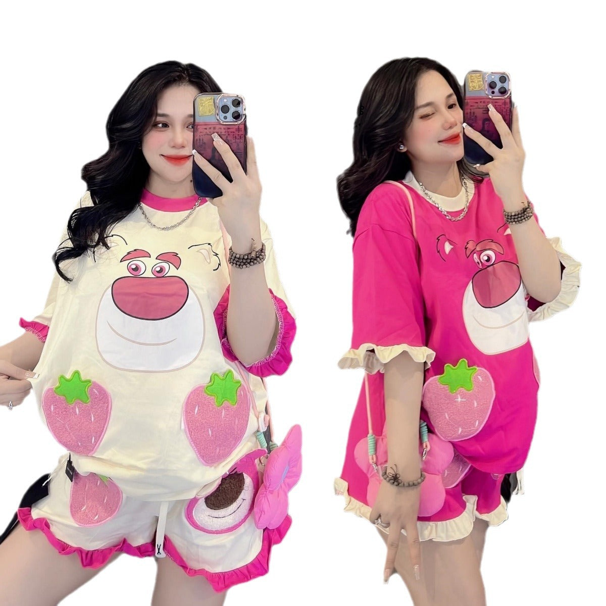 A Loose short-sleeved shorts casual two-piece set