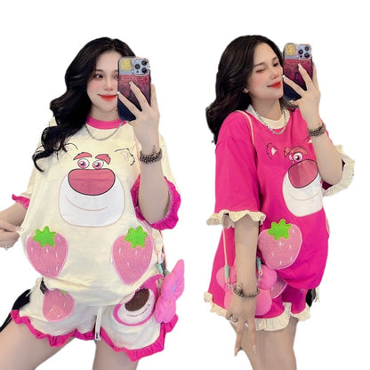 A Loose short-sleeved shorts casual two-piece set