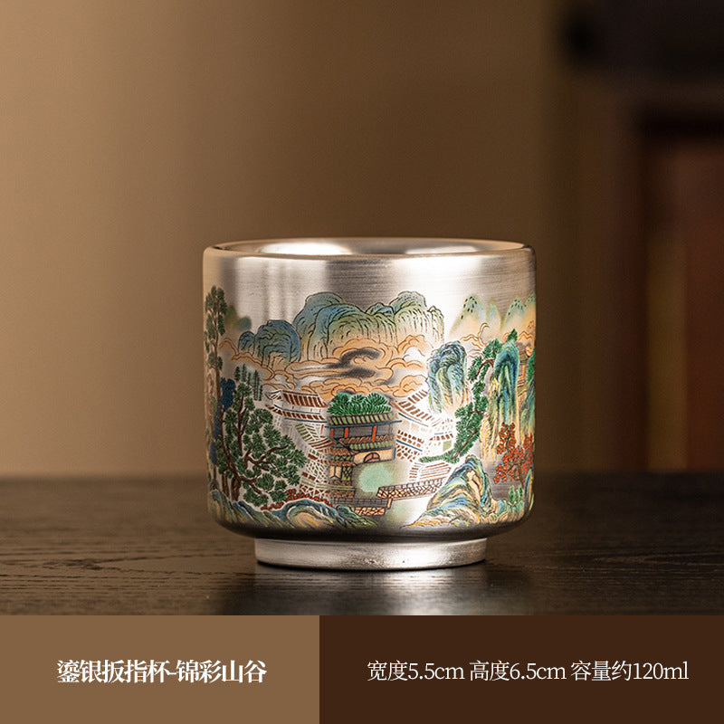 A Silver-plated cup teacup