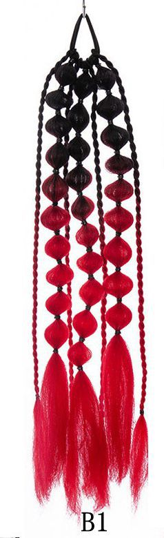 A [Children's New Products] Girls twist ponytail lantern bubbles, stage drama New Chinese ponytail Internet celebrity braids - Mixbatch