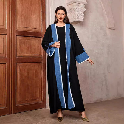 Women's Cardigan Robe Elegant Contrasting Tassel Dress Middle East Muslim Dubai Arab - Mixbatch