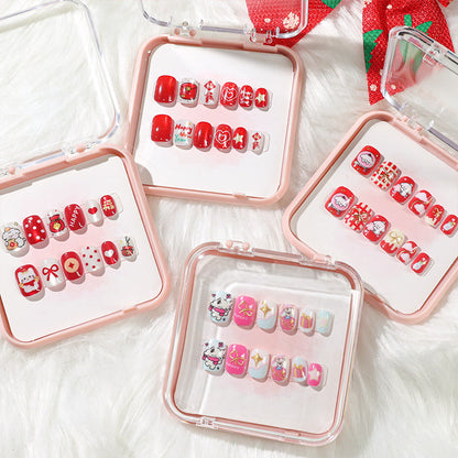 A new three-dimensional gilt cat's eye wearing armor, handmade nail piece nail piece finished nail piece cute cartoon nail sticker - Mixbatch