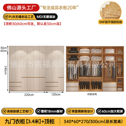 A The solid wood wardrobe with OSB board ENF grade melamine paint finish