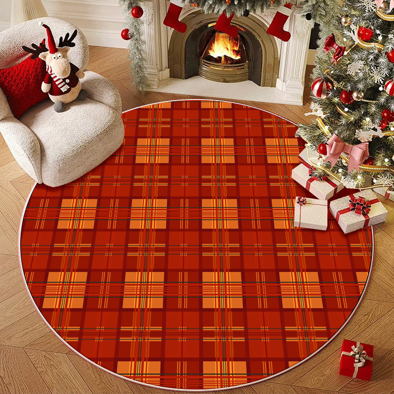 A round carpet floor mat