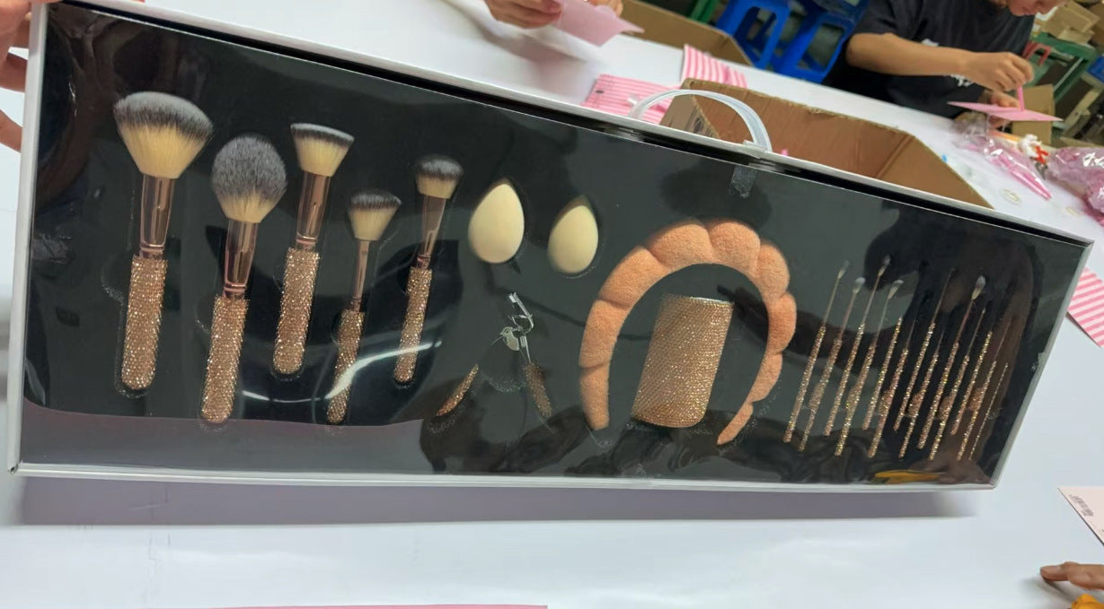 A Diamond Bling Makeup Brushes Set 23 - Mixbatch