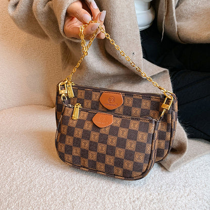 A new high-end printed letters retro shoulder messenger small square bag versatile child and mother bag - Mixbatch
