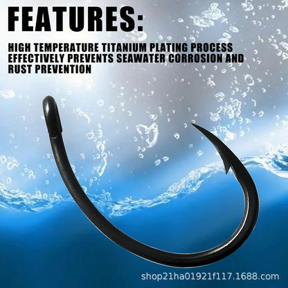 A Enhanced Reverse Fishing Hook – Thick, Reinforced, Teflon Finish for Lures