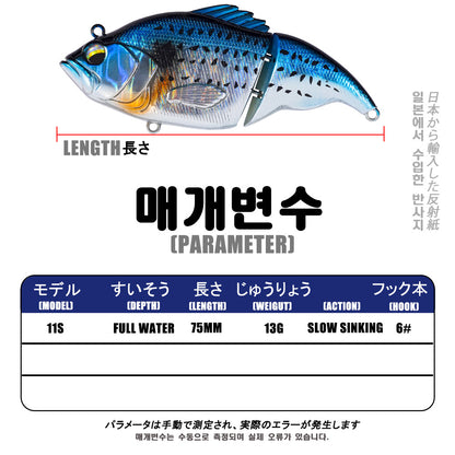 A Two-section Swimbait – Lifelike Fishing Lure for Bass & Predator Fish