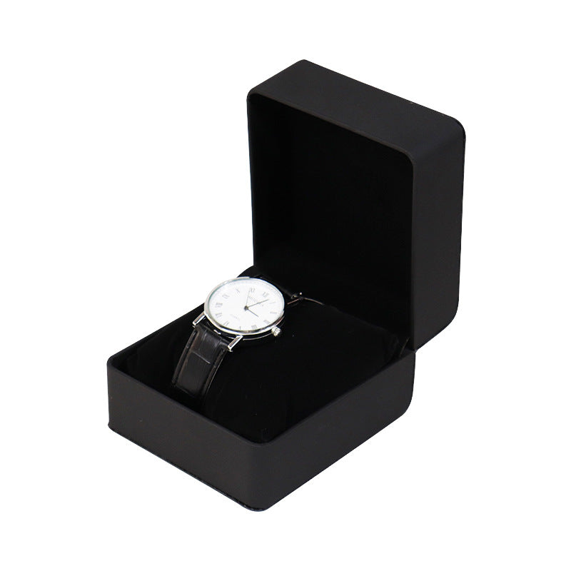 A Spot rounded corner flip pu leather watch box, jewelry packaging box, bracelet box, watch jewelry storage box, jewelry box. - Mixbatch
