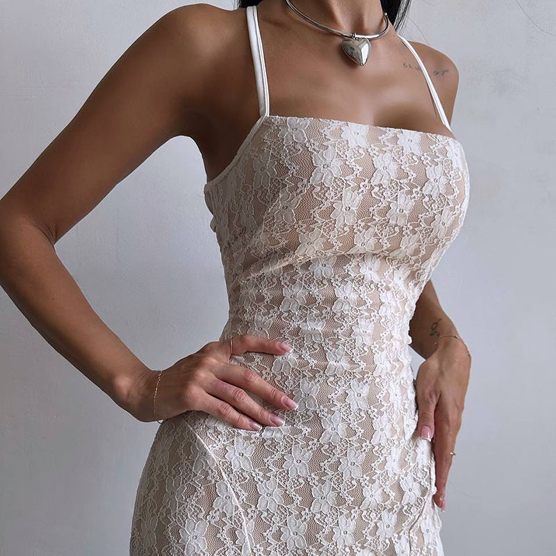 A Lace Camisole Maxi Dress