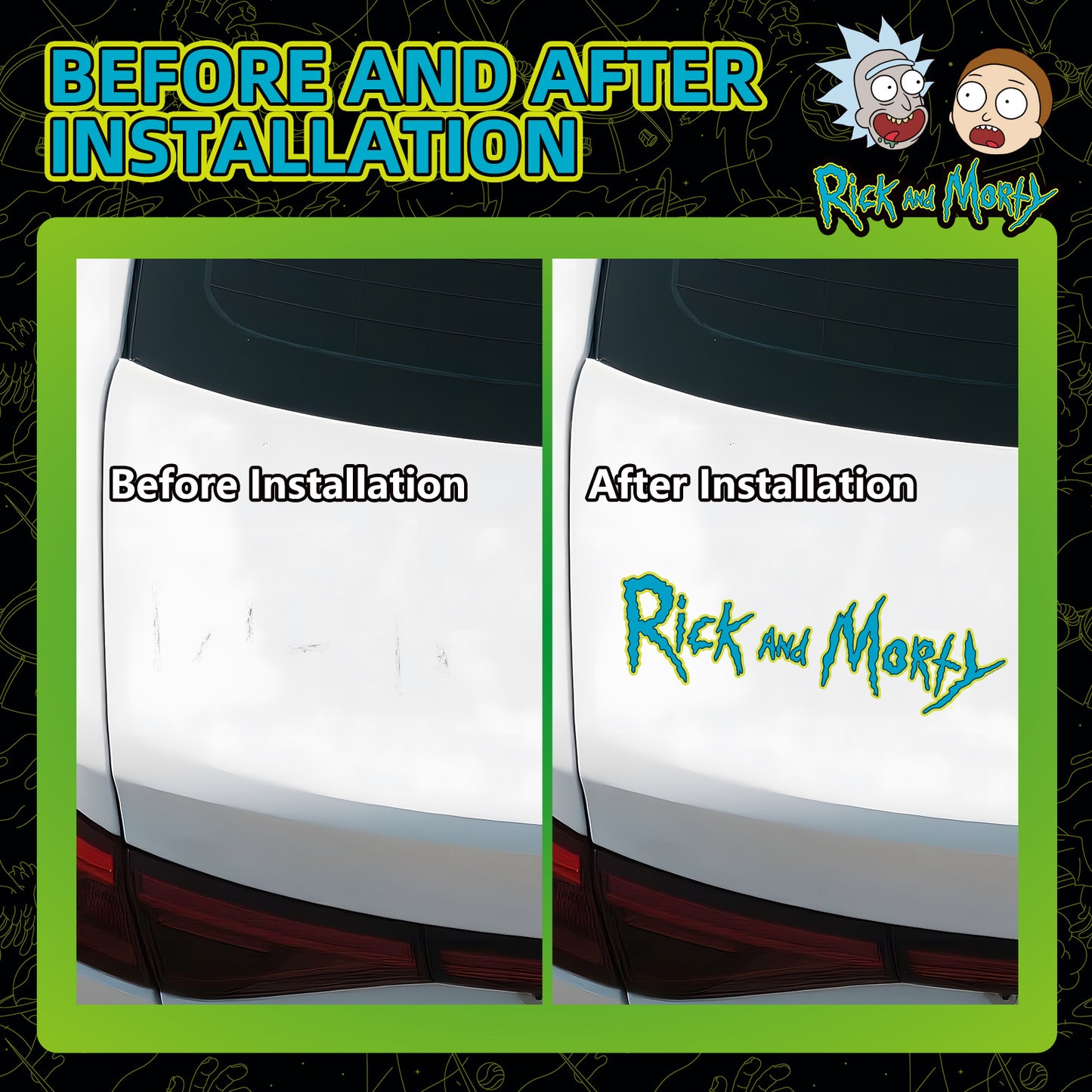 A cartoon car sticker