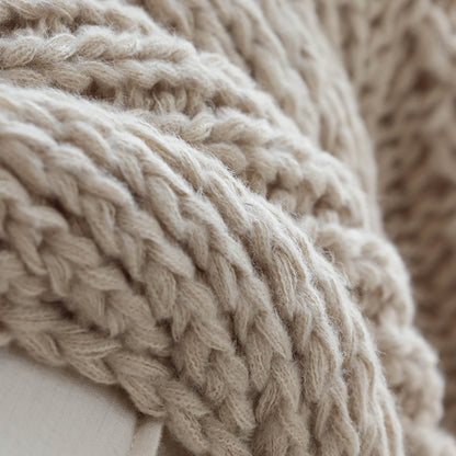 A Thick thread knitted blanket