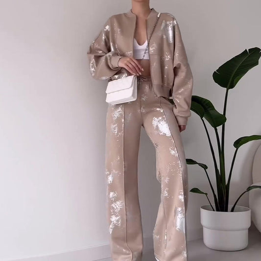 A Sequin Trendy Sweatshirt Set