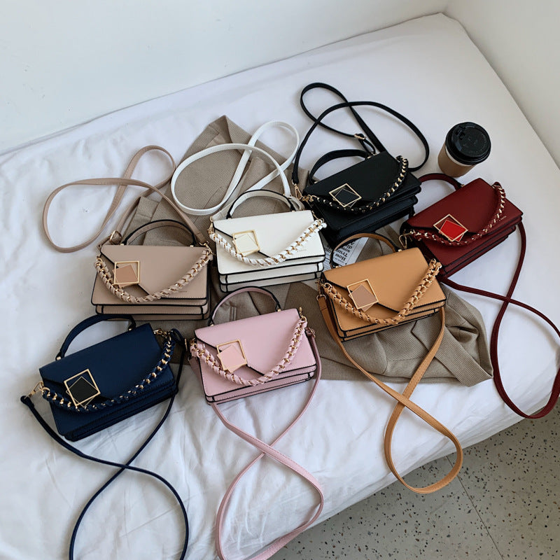 A foreign trade bag women's cross-border new fashion versatile chain Bags shoulder oblique span bag Internet celebrity portable small square bag
