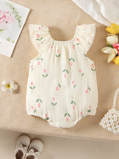 A baby summer clothes newborn clothes short sleeve baby onesie three-dimensional love baby clothes summer baby clothes