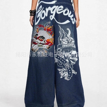 A printed jeans