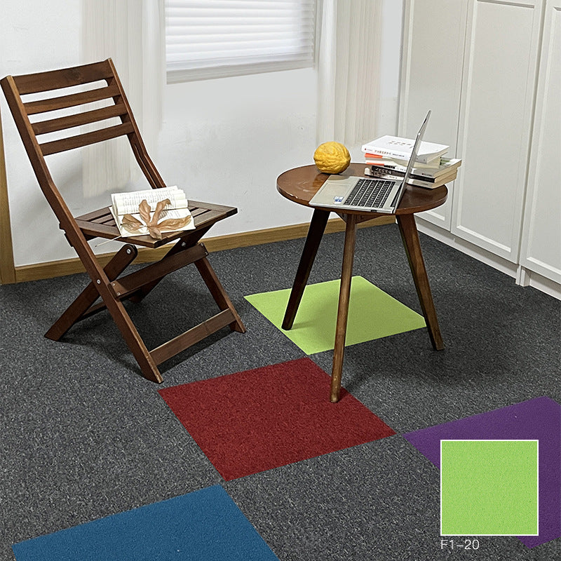 A Office  Building Meeting Room Fire Resistant Dirt Resistant Flame Retardant Environmental Protection Grey Striped Square Splicing B1 Fire Carpet