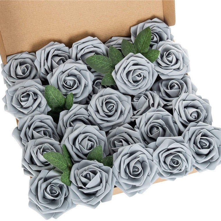 A 25 roses European gift box foam pe roses with rod Gator simulation fake flower Valentine's Day bouquet