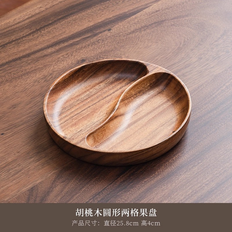 A walnut solid wood tray snack tray