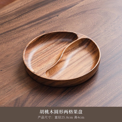 A walnut solid wood tray snack tray