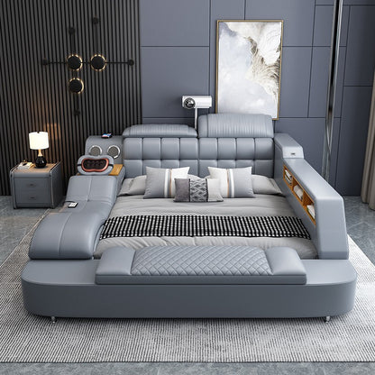 A tatami bed massage, leather bed 1.8 meters multifunctional wedding bed storage soft bed modern simple master bedroom double bed