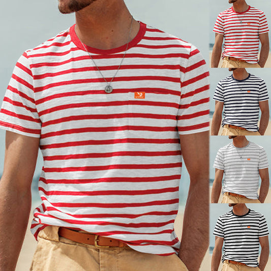A striped short-sleeved T-shirt