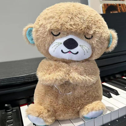 A breath otter breath bear cute plush toy soothing luminous doll cute sweet sleeping position otter sleeping