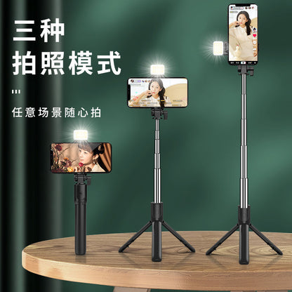 A Bluetooth selfie stick mobile phone holder