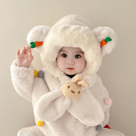 A children's knitted wool hat