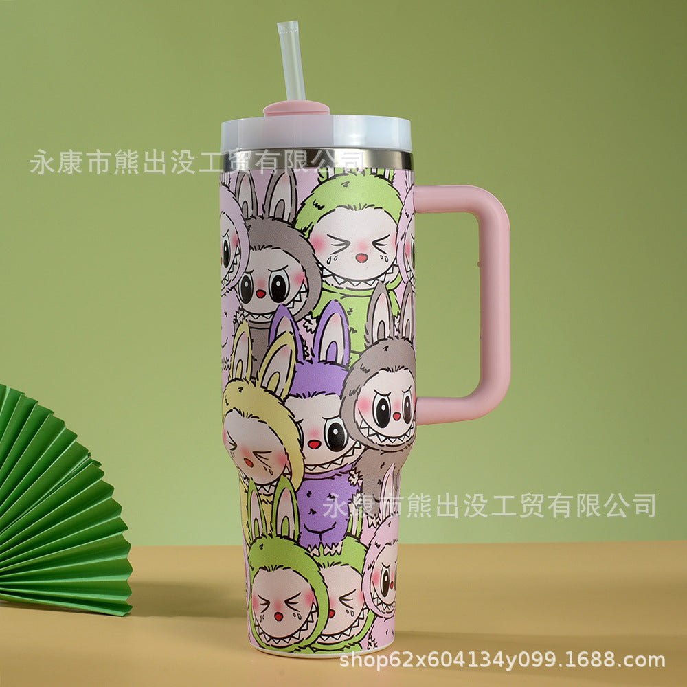 A 304 stainless steel straw cup
