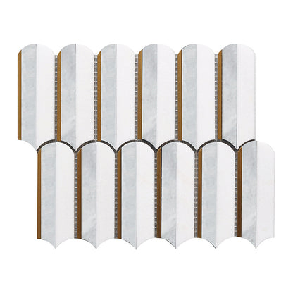 A metal stone mosaic wall tile