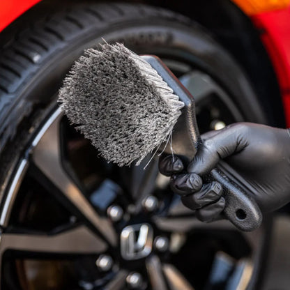A car tire cleaning brush