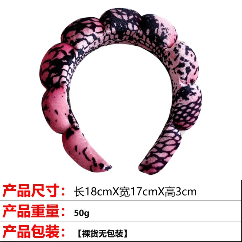 A high cranial top hair accessories women wash face bath clouds sponge headband makeup remover hair band headband